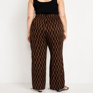 Checkered Black and Brown Women's Pants